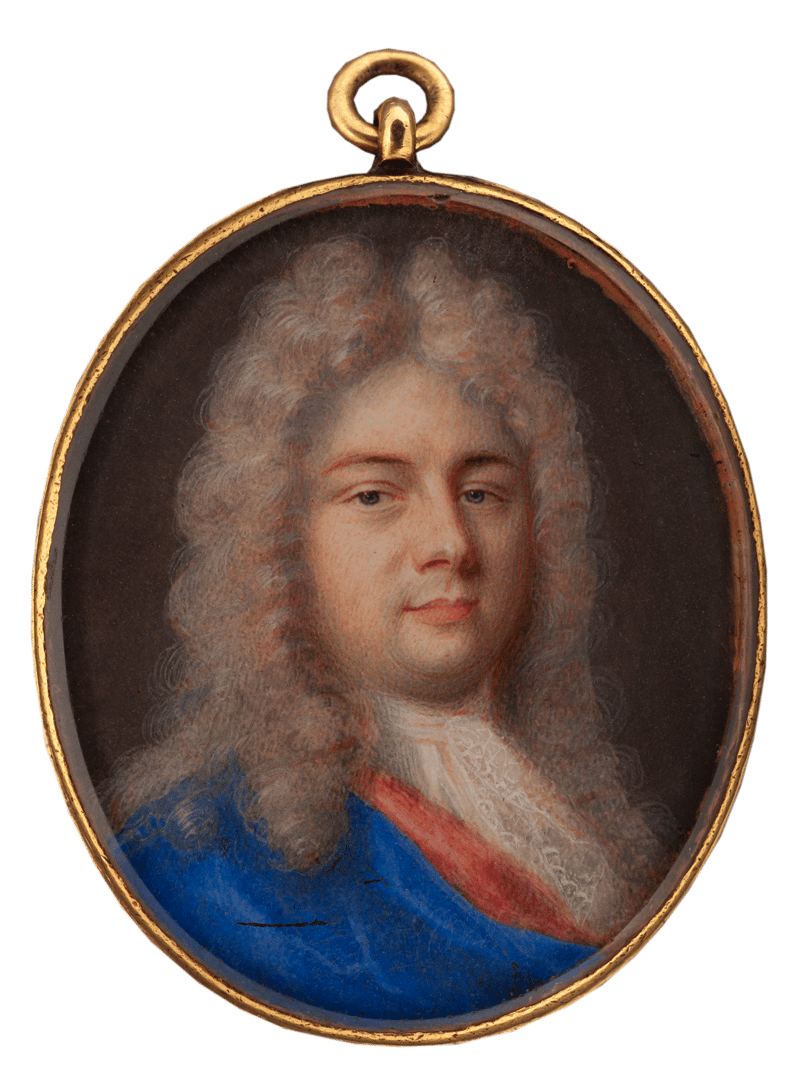 Herr mit blau-rotem Umhang | The Tansey Miniatures Foundation