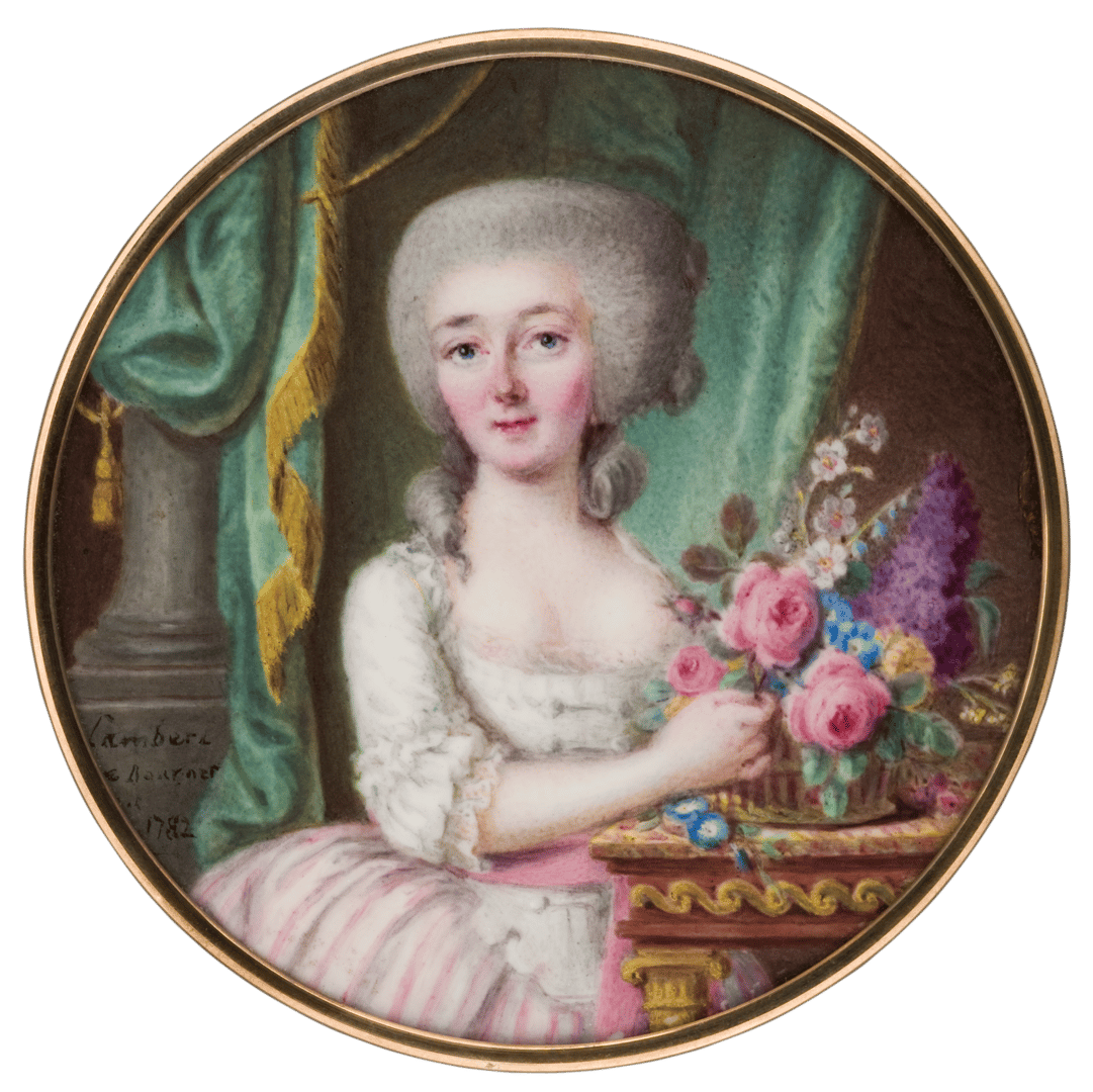 Dame mit Blumenkorb | The Tansey Miniatures Foundation
