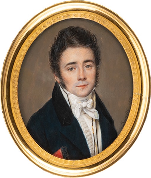 Pierre-Édouard Dagoty: Herr mit Buch, 1820