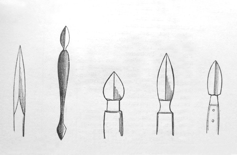 Verschiedene Schabklingen (Scraper)