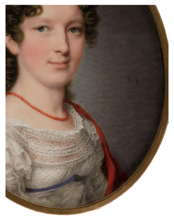 Dame in weißem Kleid mit rotem Schal — 12810