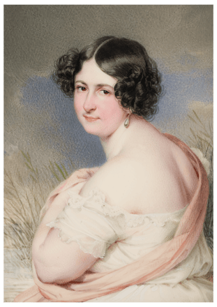 Lady in front of  Shore Background — 13947