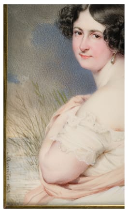 Lady in front of  Shore Background — 13948