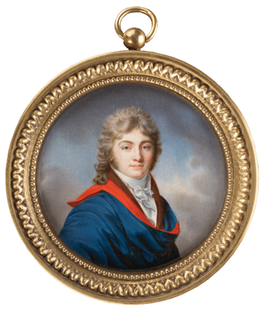 Gentleman with Red and Blue Cape