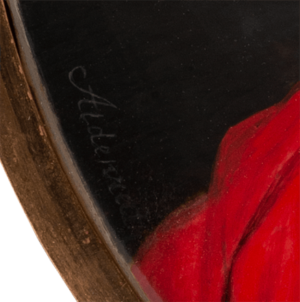 Dame in weißem Kleid mit rotem Schal — 16014