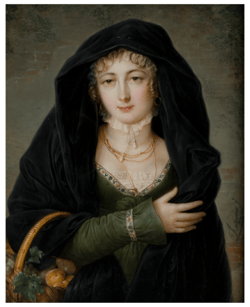 Lady with Basket filled with Fruits  — 7053