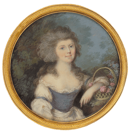 Lady with Flower Basket
