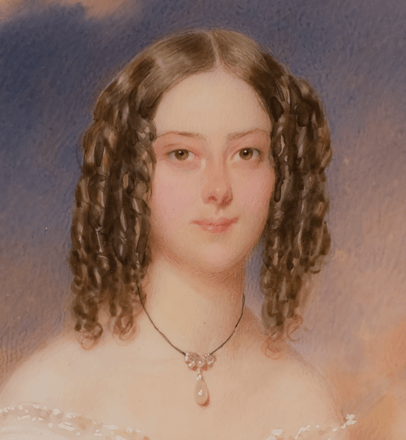 Lady in White Dress with Rose — 17665