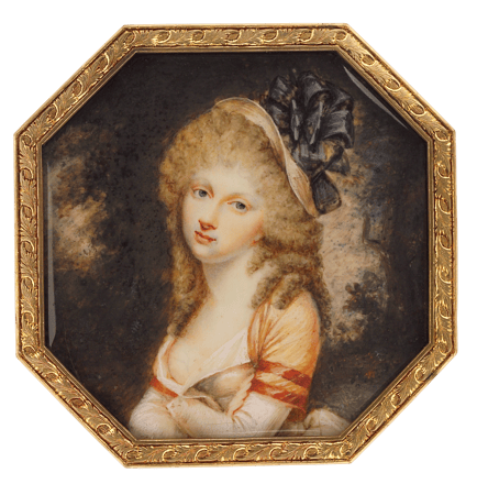 Lady with Orange Shawl and Hat