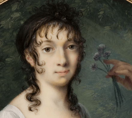 Lady with Flower Basket — 24411