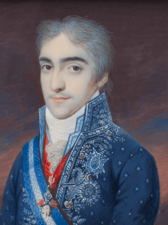 Gentleman in a Blue Coat Embroidered with Silver — 15489