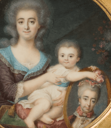 Marie-Joséphine Comtesse de Duras mit ihrer Tochter und einem Bild ihrer Schwiegermutter — 10797