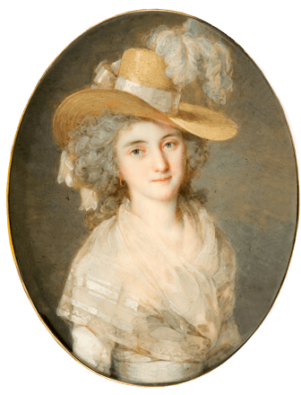 Lady with Plumed Straw Hat