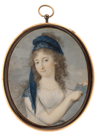 Lady with Blue Scarf