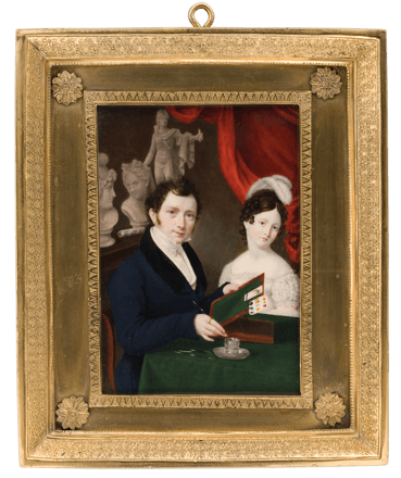 A Brother of the Artist Painting a Portrait of a Lady