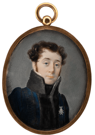 Gentleman in a Dark Blue Uniform with a Fur Collar