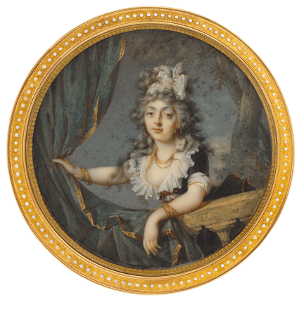 Lady in Black Dress at Balustrade