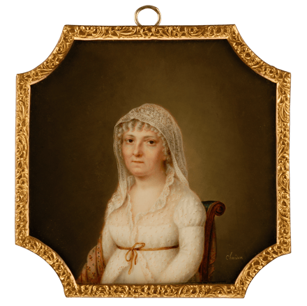 Lady in a White Dress with a Veil
