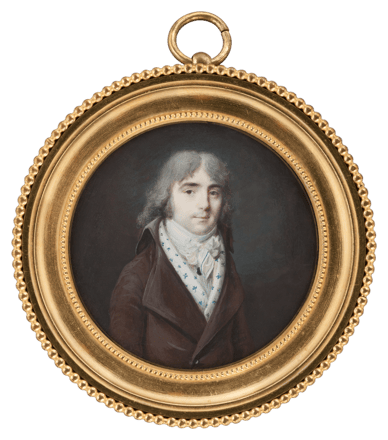 Gentleman in a Brown Coat anda Patterned Waistcoat