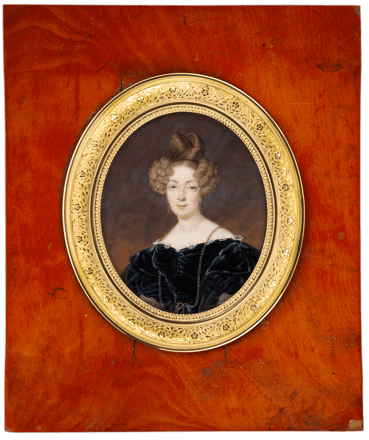 Dame in schwarzem Samtkleid — 16727