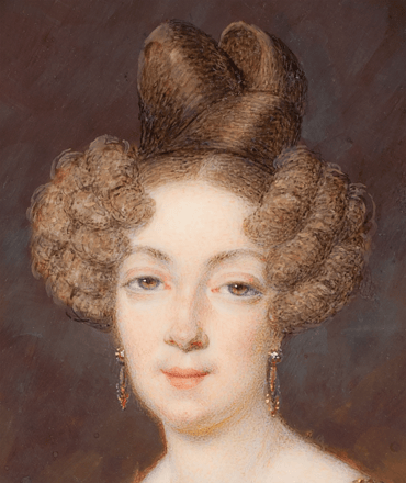 Dame in schwarzem Samtkleid — 16730