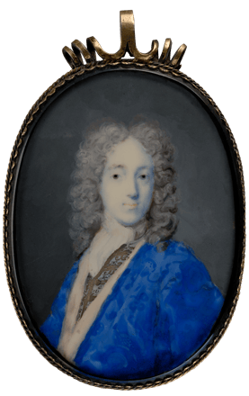 Herr in blauem Rock